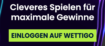 Werbegrafik mit Einloggen Button und dunklem Hintergrund